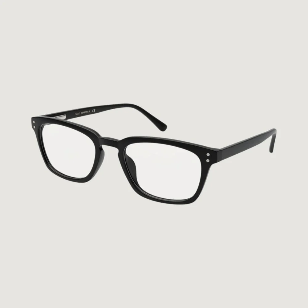 Four You US90 Black Square Eyeglass Frames 48-17-145 Sturdy New Eyewear